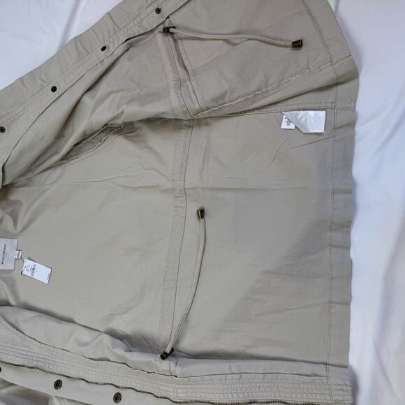 2025 BANANA REPUBLIC Wmn L Classic Twill 4 Pocket Utility Button Jacket Twill - Picture 13 of 16